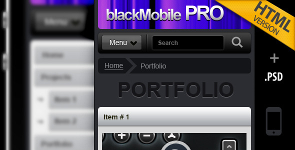 Black Mobile PRO HTML