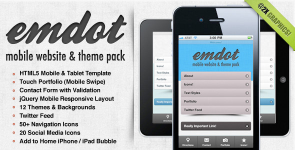 Emdot - Mobile Website & Theme Pack