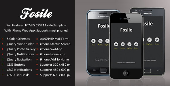 Fosile-Mobile-HTML5-CSS3-And-iWebApp