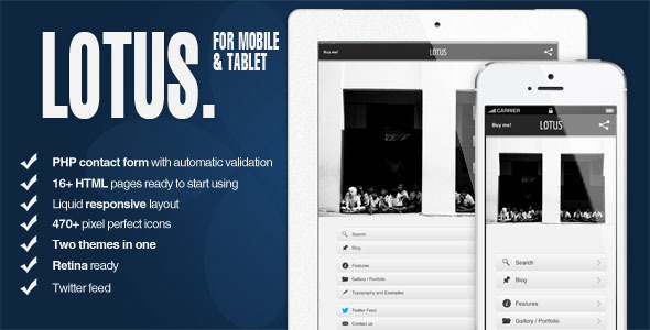 Lotus - Mobile and Tablet-HTML5 and CSS3