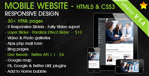 Mobile Web Template - HTML5 & CSS3