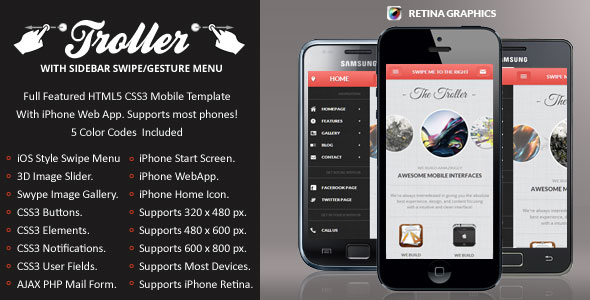 Troller-Mobile-Retina-HTML5-CSS3-And-iWebApp