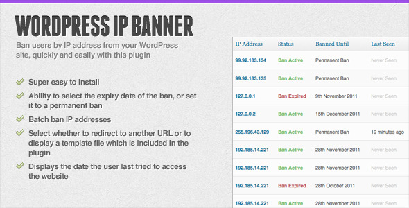 WordPress IP Banner