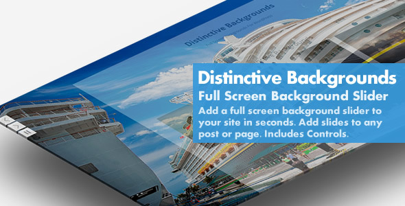 Distinctive Backgrounds - Full Screen BG Slider