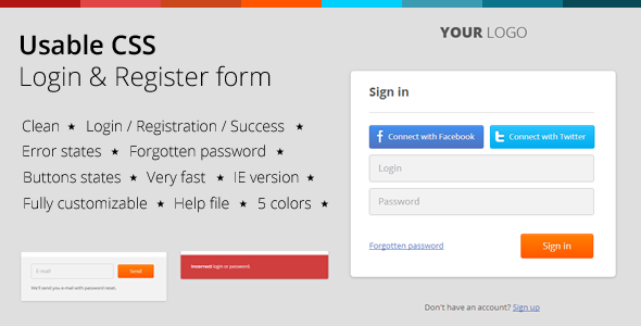 30+ Best HTML Login, Registration Form Templates 2016 - DesignMaz