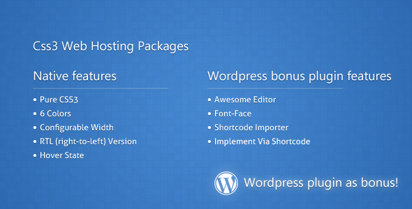 Css3 Web Hosting Packages