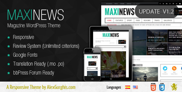 MaxiNews - Premium Review Magazine Theme