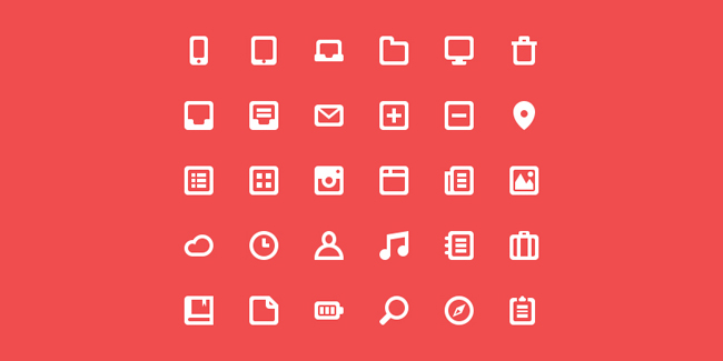 Free PSD Flat Icon Glyph Pack