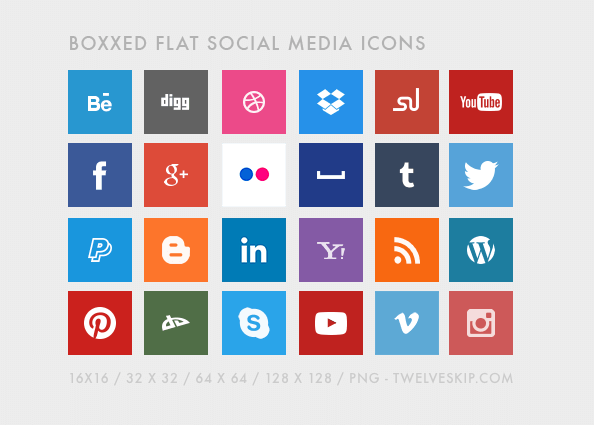 boxxed-flat-social-media-icons