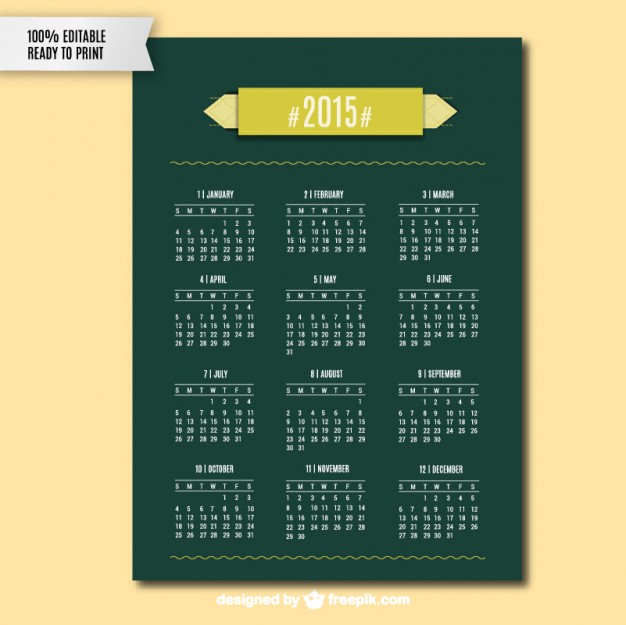 35 Best 15 Calendar Vector Templates Designmaz