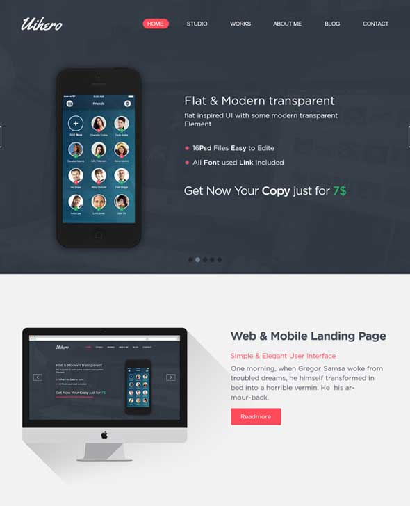 Download 30 Free Psd Portfolio Website Templates Designmaz PSD Mockup Templates