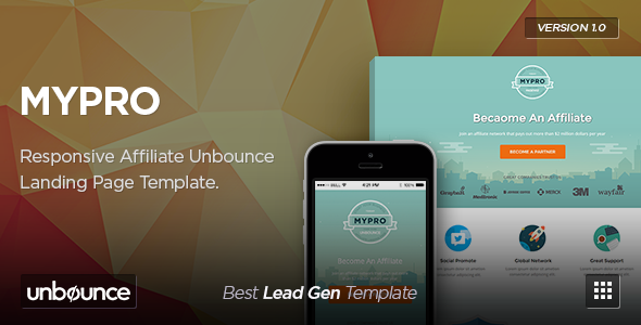 MyPro - Affiliate Unbounce Landing Page Template