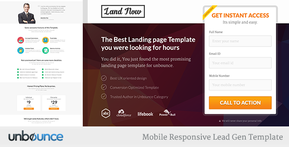 Unbounce Responsive Landing Page Template