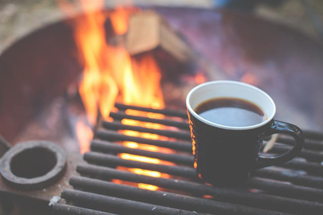 Coffee Cup on the Fire