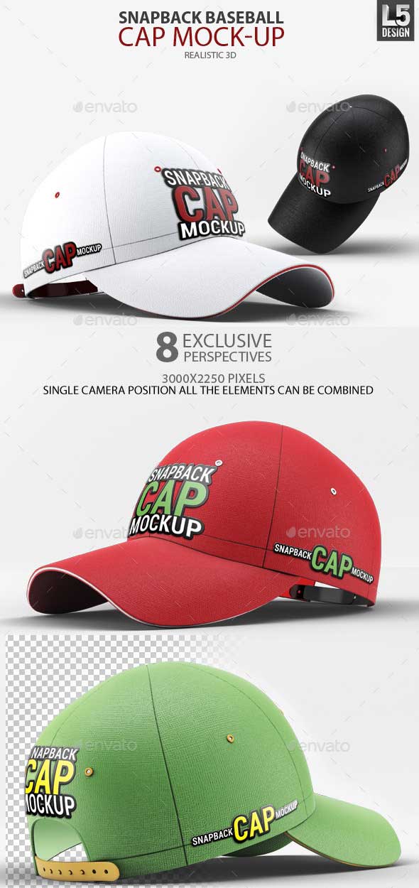 Download 33+ Snapback Cap With Sticker Mockup Front View PNG ...