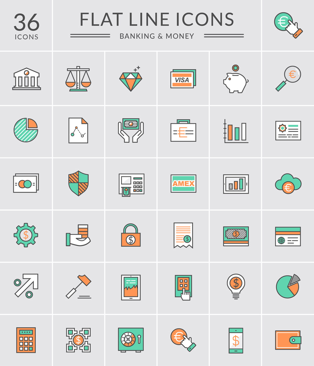 10 Free Baking And Money Icons Sets For Free Download