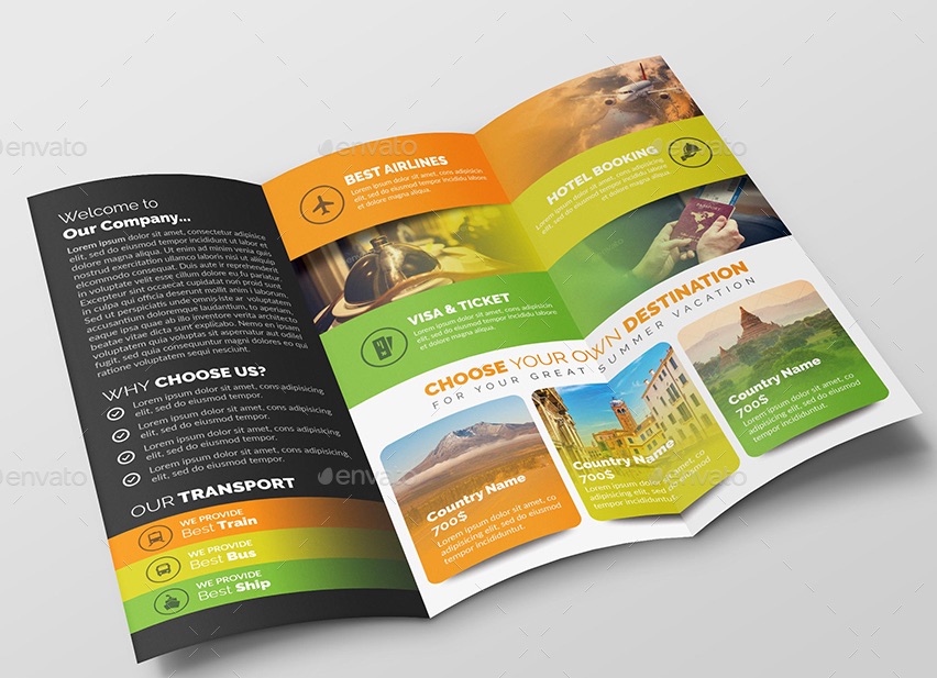 travel tourism brochure design