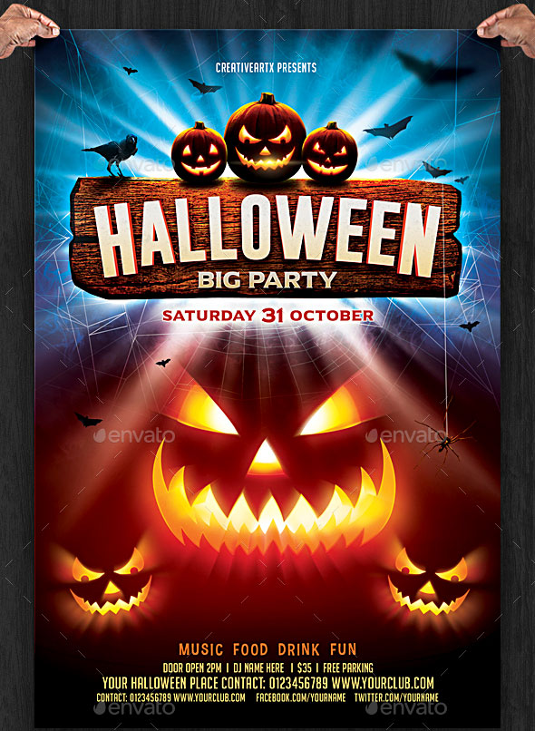 45 Best Halloween Psd Party Flyer Templates 2016